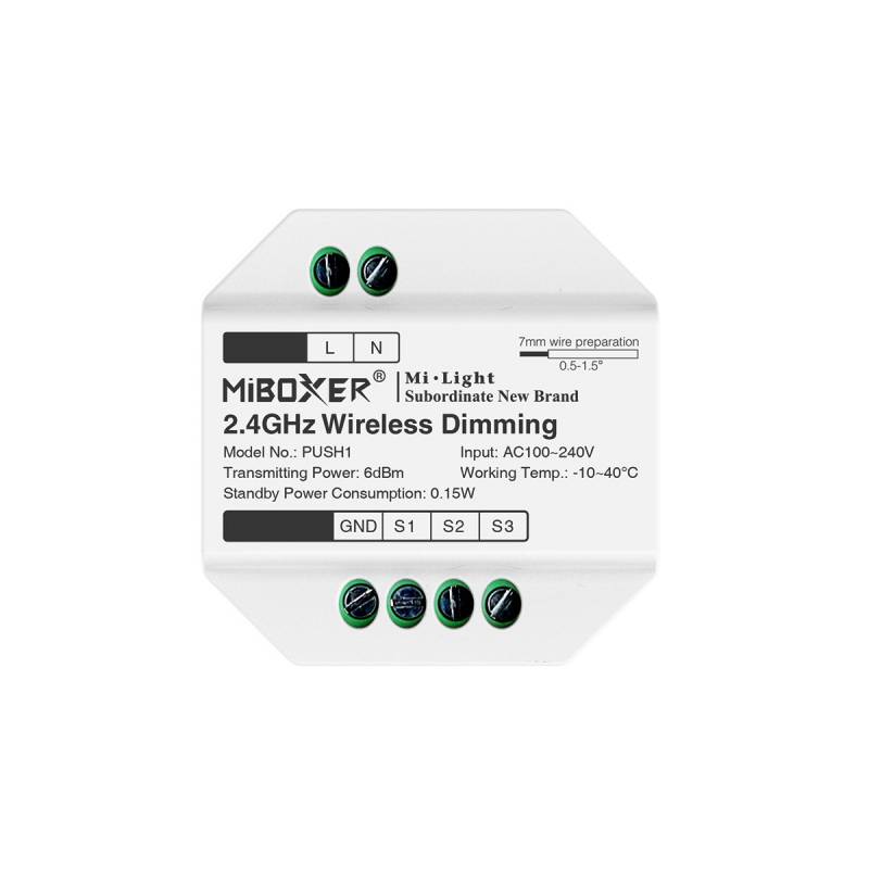 Pulsador inalámbrico RF, 220V, RGB+CCT - XauenBatt Iluminación