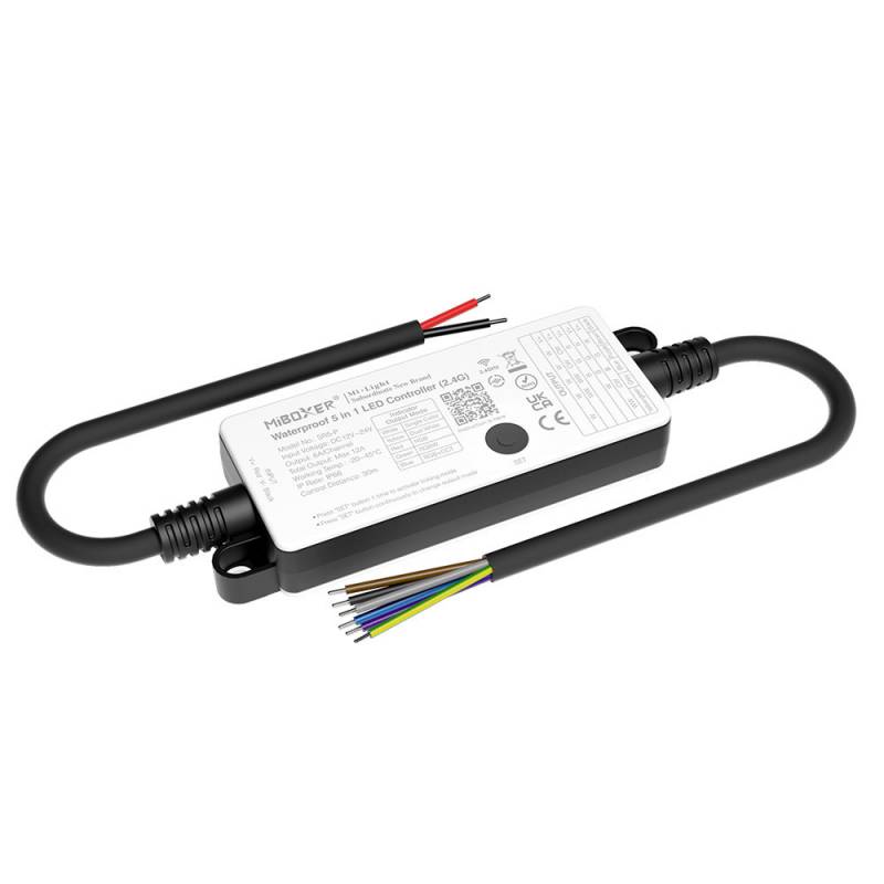Controlador 5 en 1, 2.4G, DC12-24V, 12A, IP66 - XauenBatt Iluminación