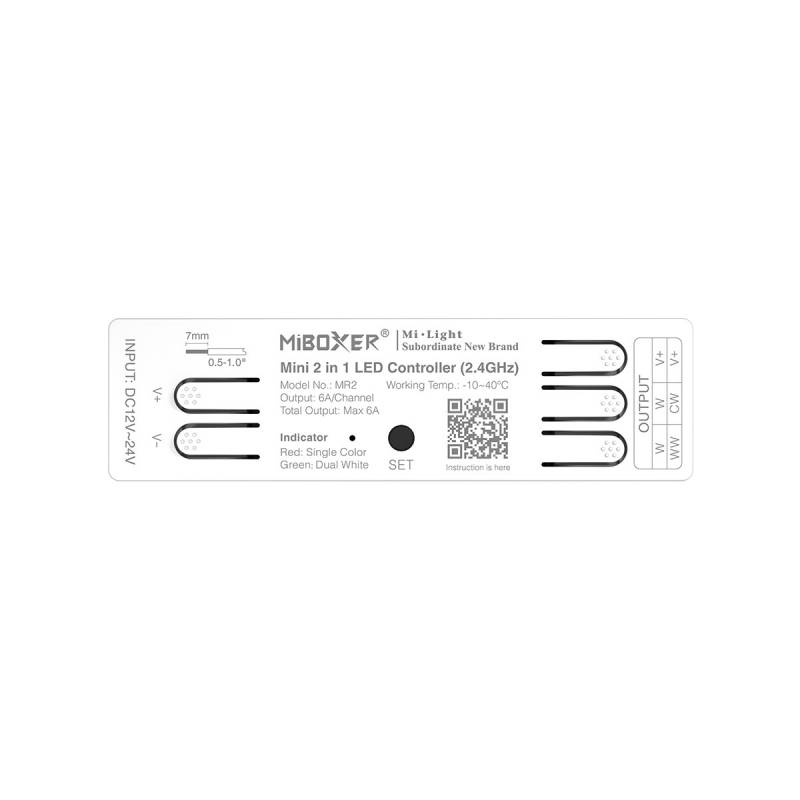 Controlador MINI 2.4G mono/CCT DC12-24V 6A - XauenBatt Iluminación