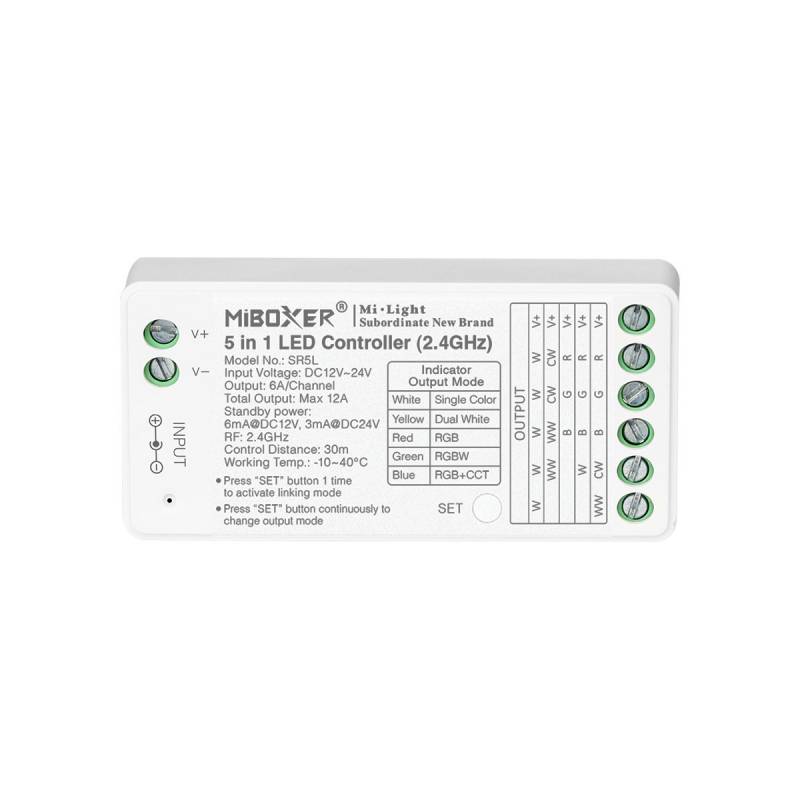 Controlador 2.4G RF, DC12-24V, 12A, 3 en 1 RGB+RGBW+RGBCCT, bajo consumo - XauenBatt Iluminación