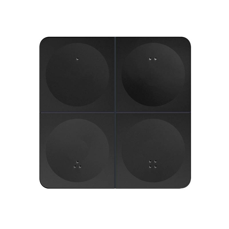 Panel RF mono K4, 4 zonas, negro - XauenBatt Iluminación