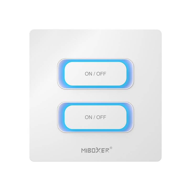 Interruptor inteligente doble WiFi + 2.4G, blanco - XauenBatt Iluminación