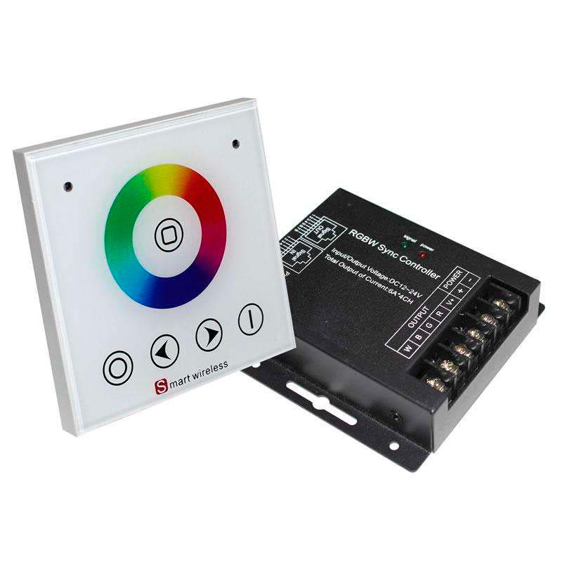 Controlador RF RGBW táctil empotrable - XauenBatt Iluminación
