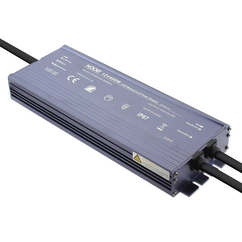 Fuente de alimentación IP67, DC12V/400W33.3A - XauenBatt Iluminación