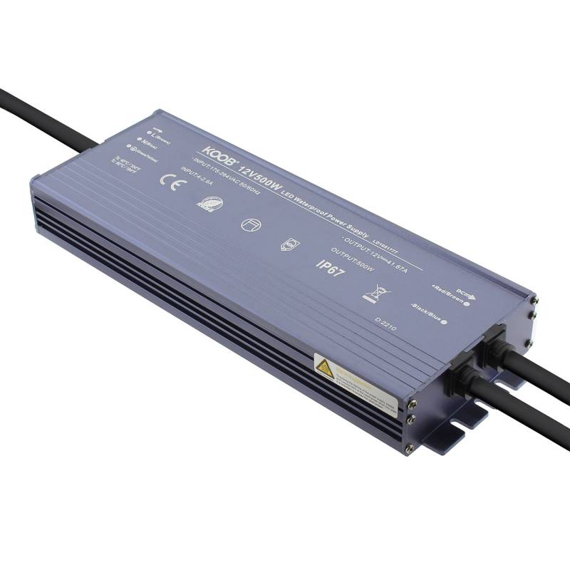 Fuente de alimentación IP67, DC12V/500W41.67A - XauenBatt Iluminación