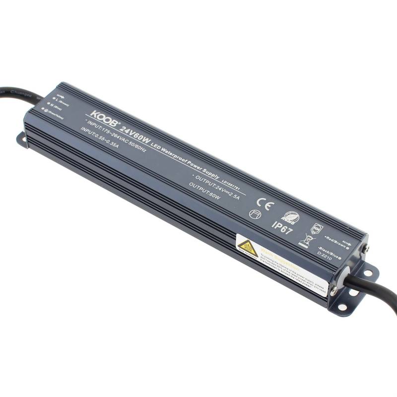 Fuente de alimentación IP67, DC24V/60W/2,5A - XauenBatt Iluminación