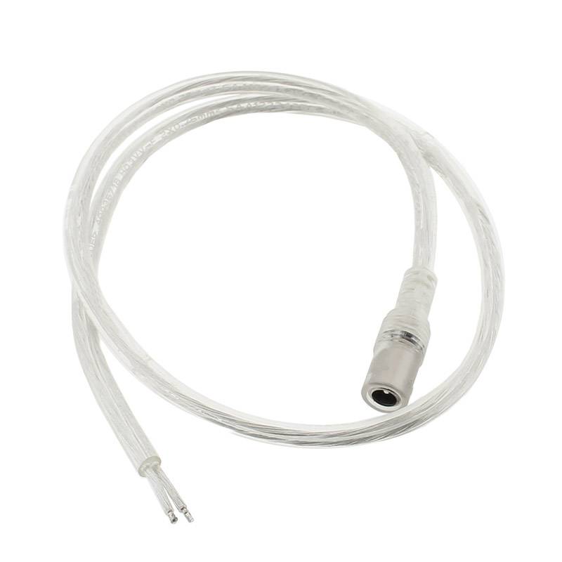 Cable de conexión DC Hembra 60cm transparente - XauenBatt Iluminación