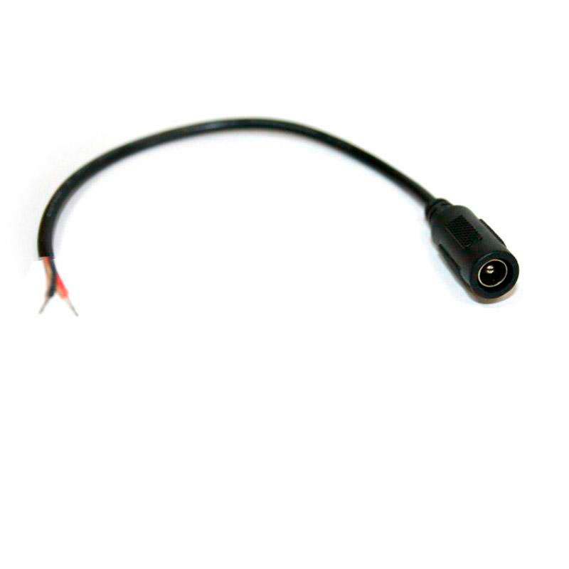 Cable DC 5,5*2,5mm Jack Hembra 12cm negro - XauenBatt Iluminación