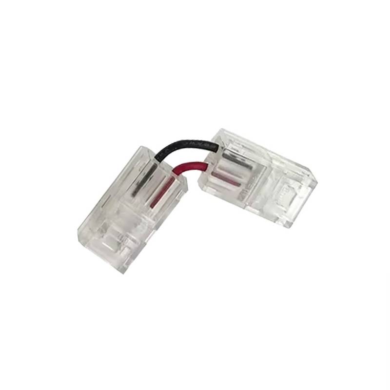 Conectores L-H transparente con cable para unión de tiras LED COB + SMD - 10mm - XauenBatt Iluminación