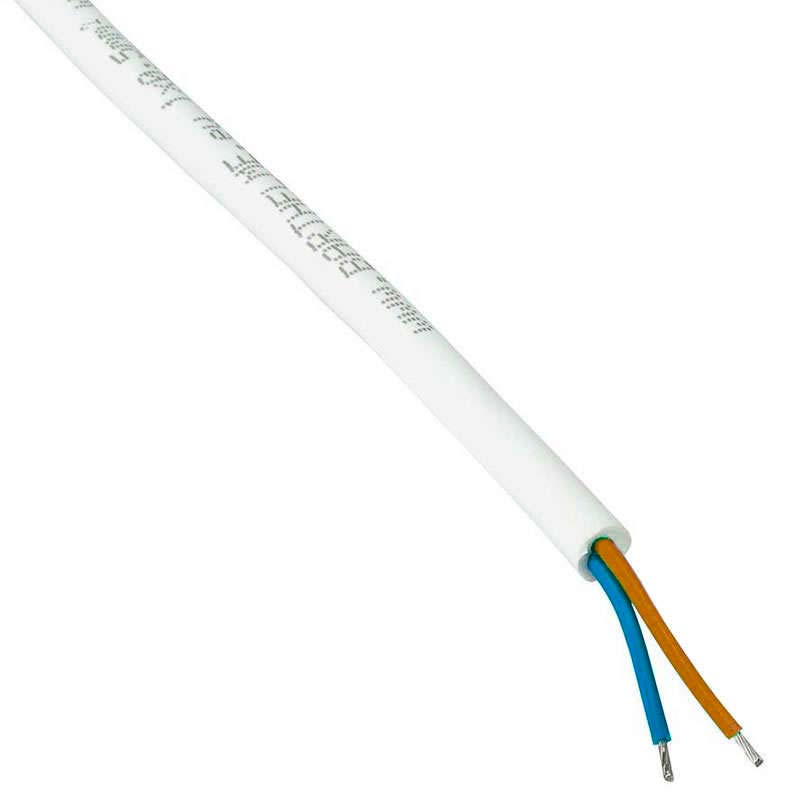 Cable redondo 2x1mm, 1m, blanco - XauenBatt Iluminación