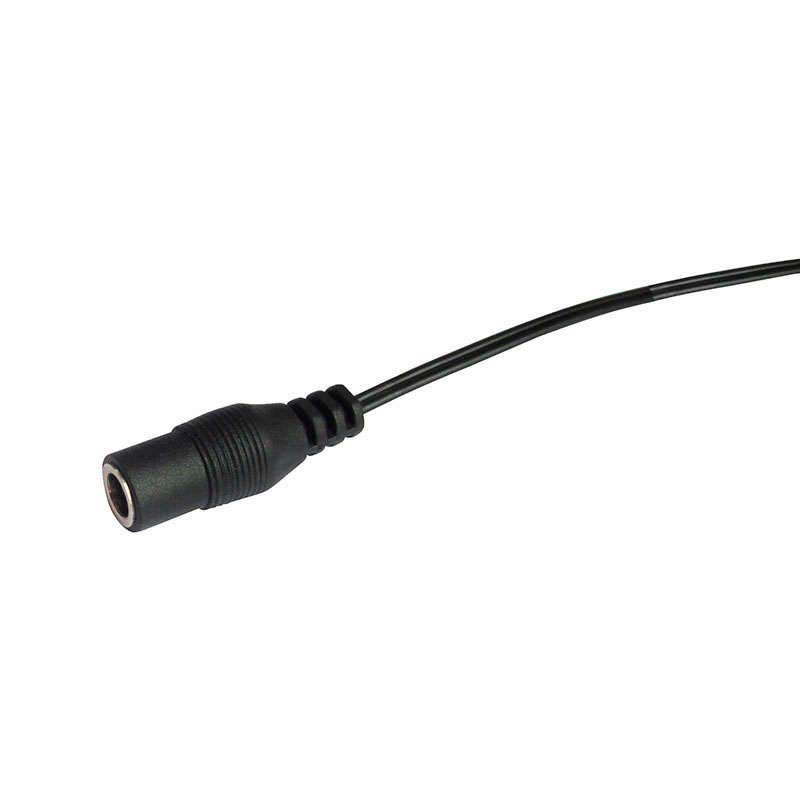 Cable DC 5,5*2,5mm Jack Hembra 100cm negro - XauenBatt Iluminación