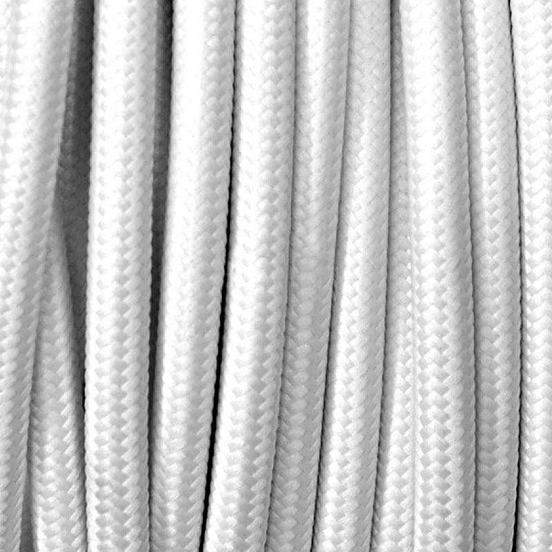Cable textil redondo 2x0,75mm, 1m, blanco - XauenBatt Iluminación