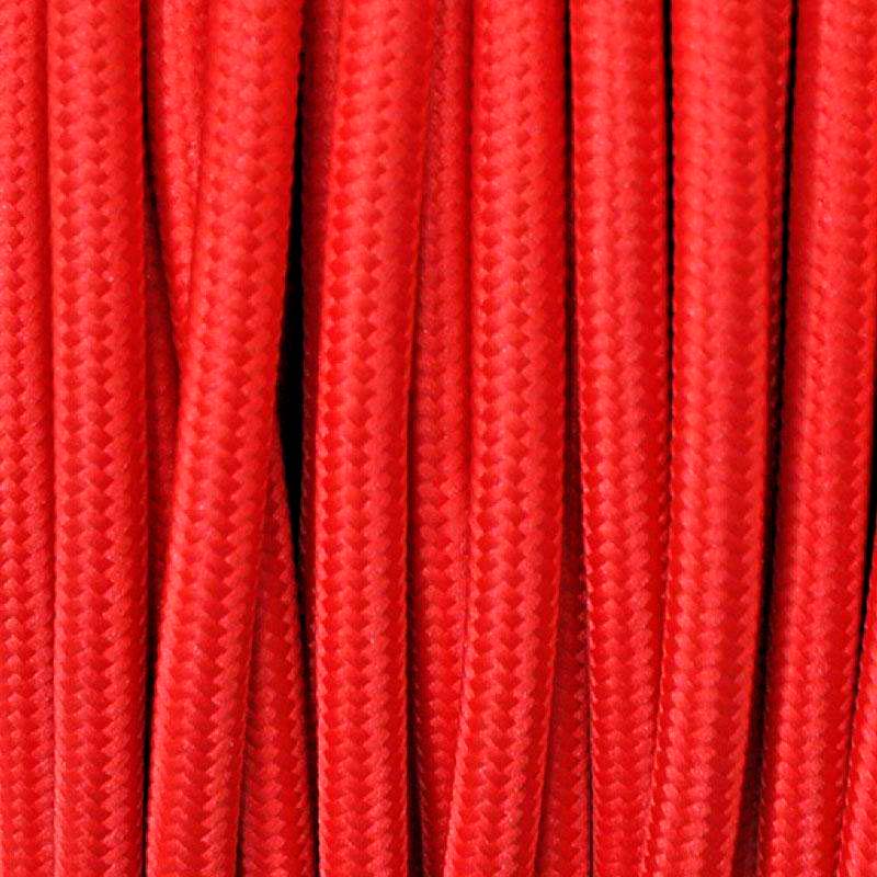 Cable textil redondo 2x0,75mm, 1m, rojo - XauenBatt Iluminación