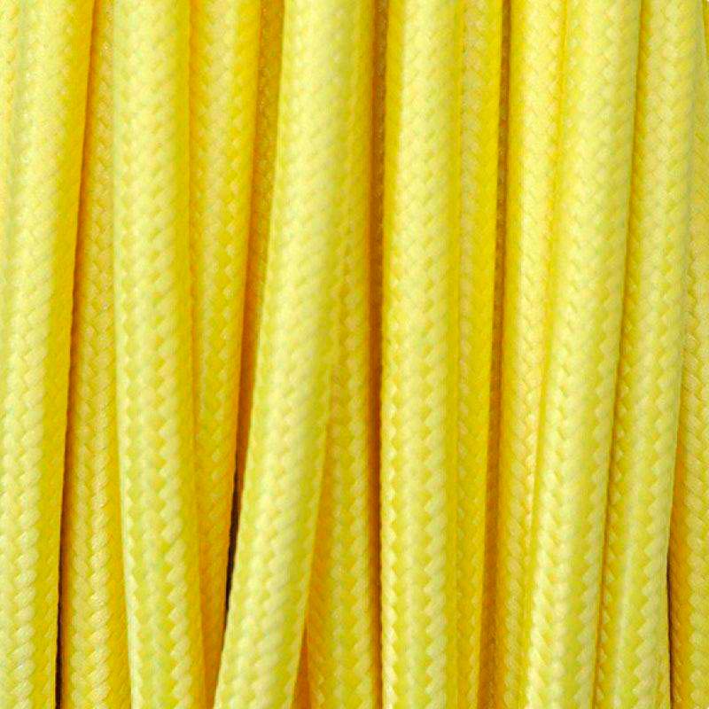 Cable textil redondo 2x0,75mm, 1m, amarillo - XauenBatt Iluminación
