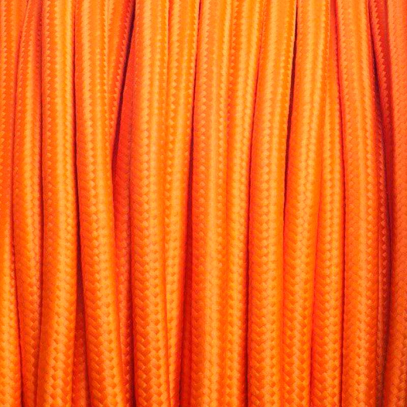 Cable textil redondo 2x0,75mm, 1m, naranja - XauenBatt Iluminación