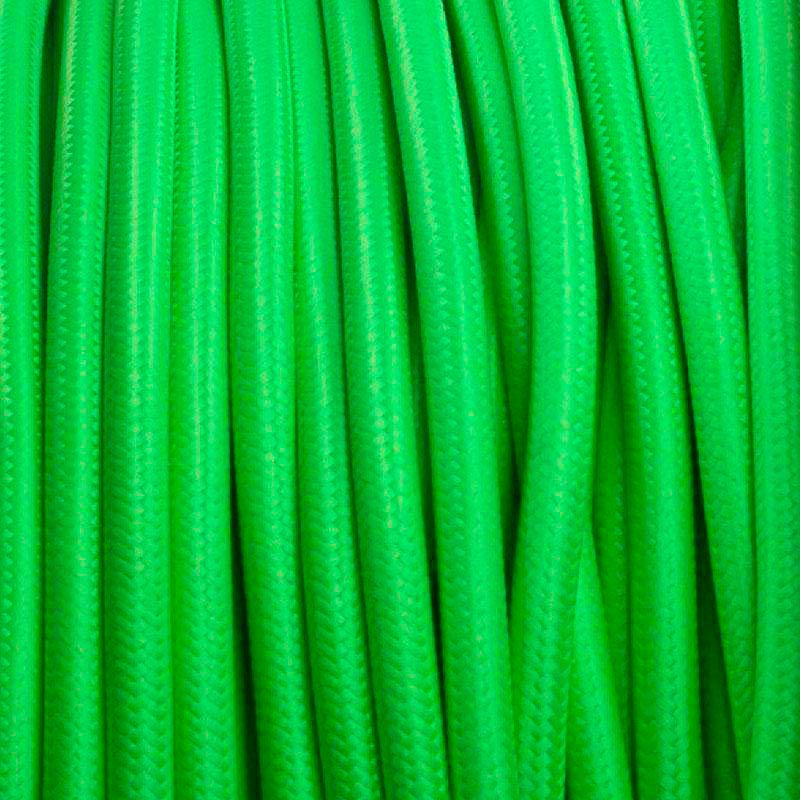 Cable textil redondo 2x0,75mm, 1m, verde - XauenBatt Iluminación