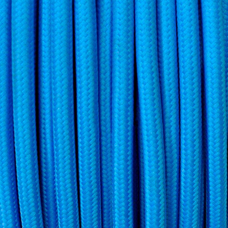Cable textil redondo 2x0,75mm, 1m, azul - XauenBatt Iluminación