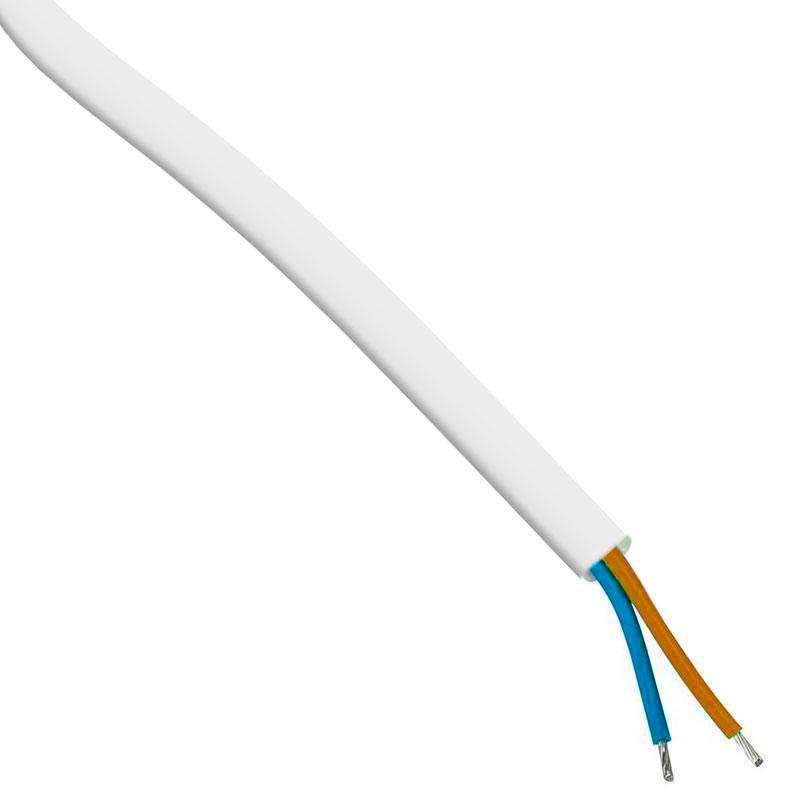 Cable plano 2x0,75mm, 1m, blanco - XauenBatt Iluminación