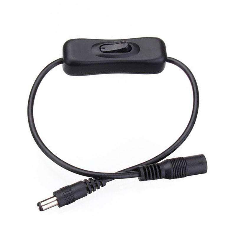 Cable conexión DC Jack Hembra-Macho con interruptor - XauenBatt Iluminación