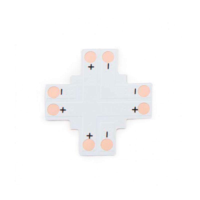 Conector X para tiras monocolor 2 Pin - 10mm - XauenBatt Iluminación