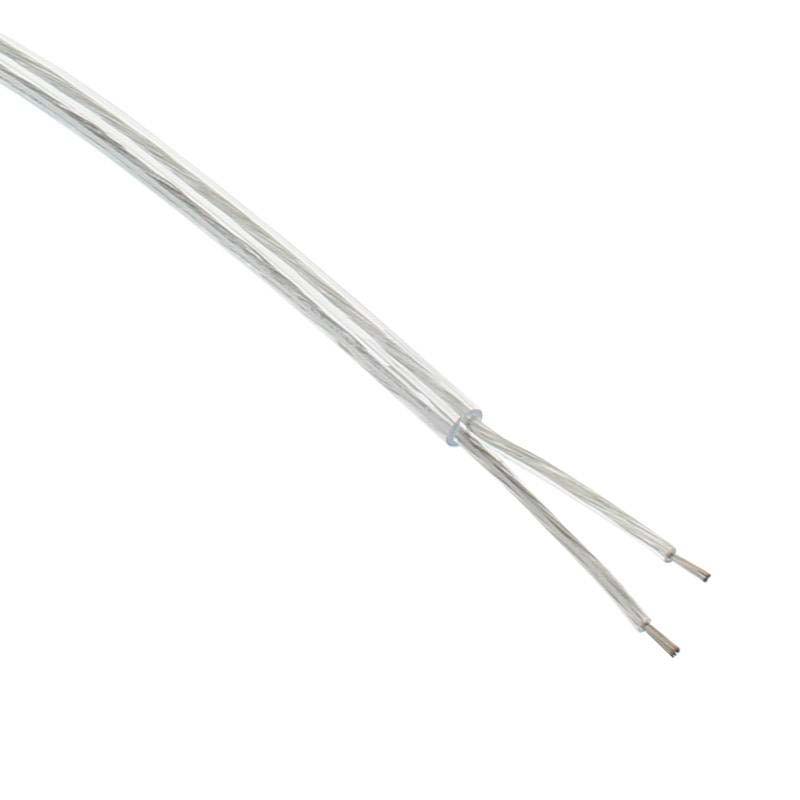 Cable redondo transparente 2x1mm Color Silver, 1m - XauenBatt Iluminación