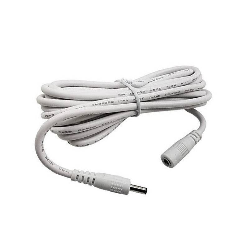 Cable alargador con conectores DC, 1 metro, blanco - XauenBatt Iluminación