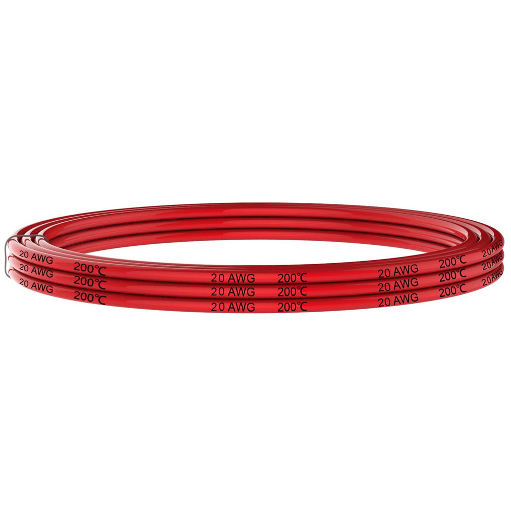 Cable anticalórico de silicona 1x0,50mm, 1m, rojo - XauenBatt Iluminación