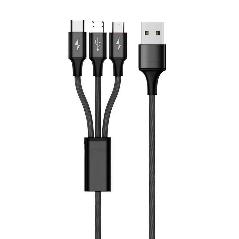 Cable de Carga USB 3 en 1 - Multi Cable USB Tipo C, Cable Micro USB y Cable Cargador iPhone iPad - XauenBatt Iluminación