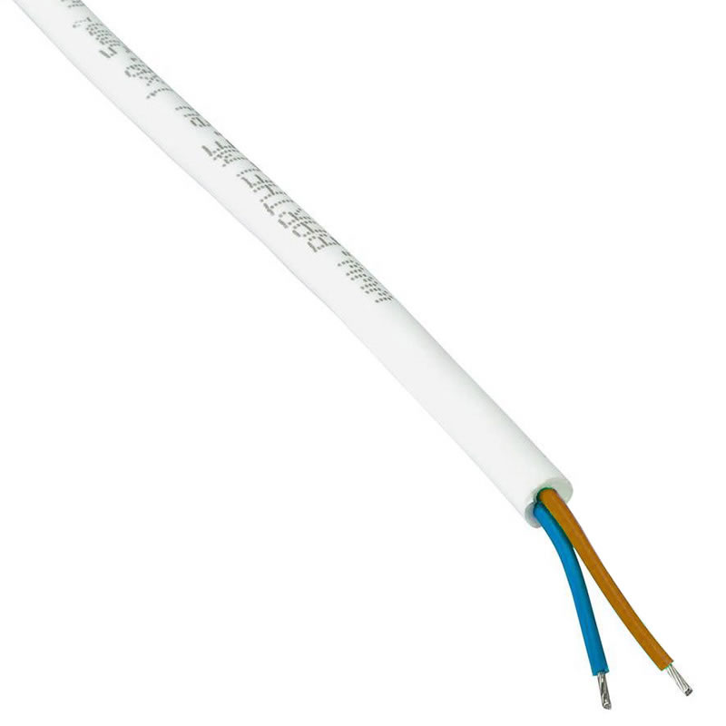 Cable redondo 2x0.75mm, 1m, blanco - XauenBatt Iluminación