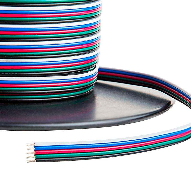 Cable de conexión a medida para tiras LED RGBW 5x0,50mm, 1 metro - XauenBatt Iluminación