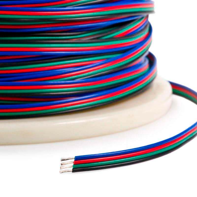Cable de conexión a medida para tiras LED RGB 4x0,50mm, 1 metro - XauenBatt Iluminación
