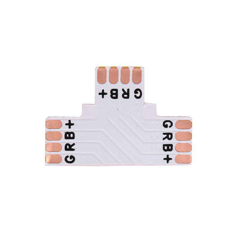 Conector T para tiras RGB 4 Pin - 10mm - XauenBatt Iluminación