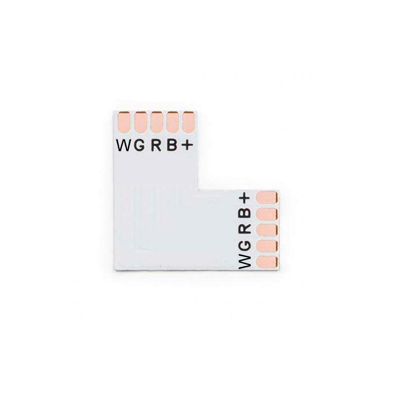 Conector L para tiras RGBW 5 Pin - 12mm - XauenBatt Iluminación