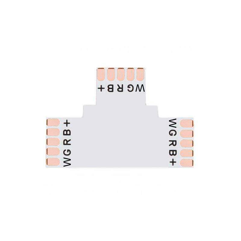 Conector T para tiras RGBW 5 Pin - 12mm - XauenBatt Iluminación