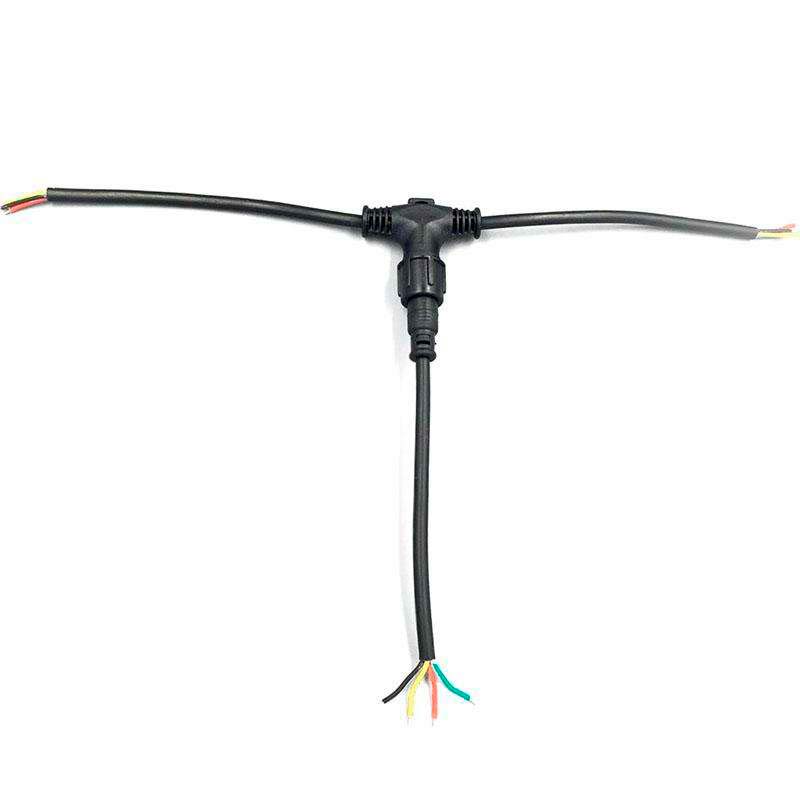 Cable conexión T, 4 Pinx0,5mm, 20cm, IP68, negro - XauenBatt Iluminación