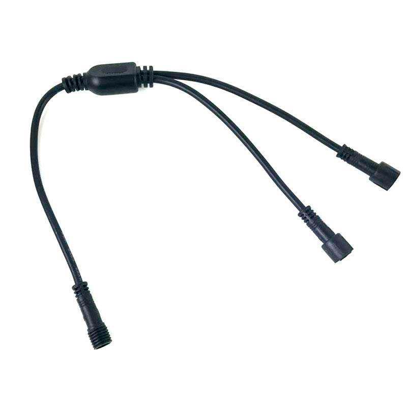 Cable conexión Y, 4 Pinx0,75mm, 20cm, IP67, negro - XauenBatt Iluminación