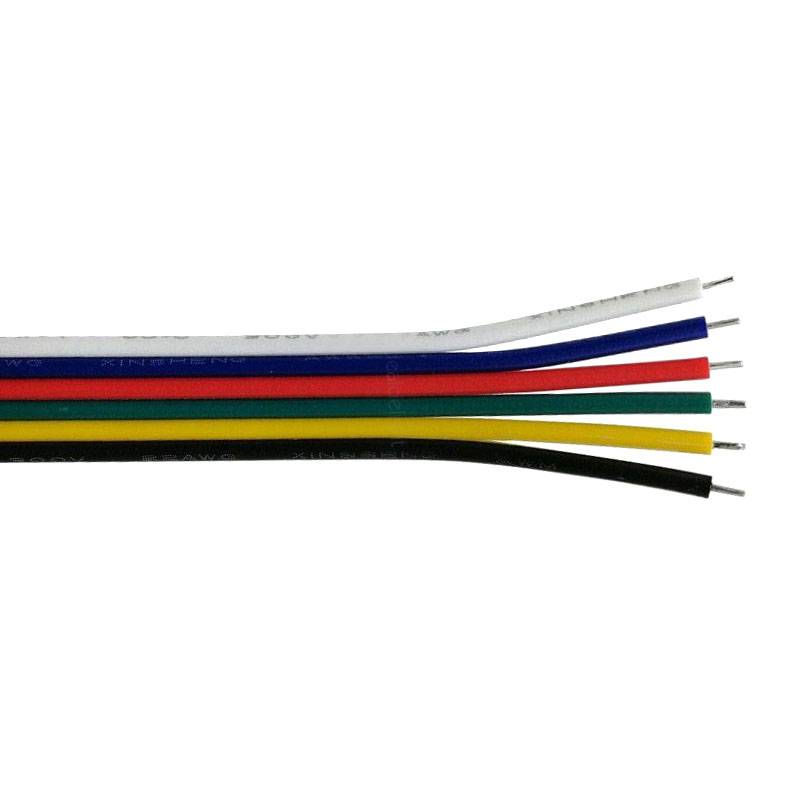 Cable de conexión a medida para tiras LED RGB+CCT 6x0,50mm, 1 metro - XauenBatt Iluminación