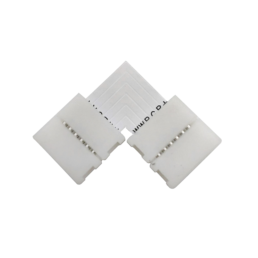 Unión / conector L rígido Pin Click para tiras LED RGB+CCT 6 pin - XauenBatt Iluminación