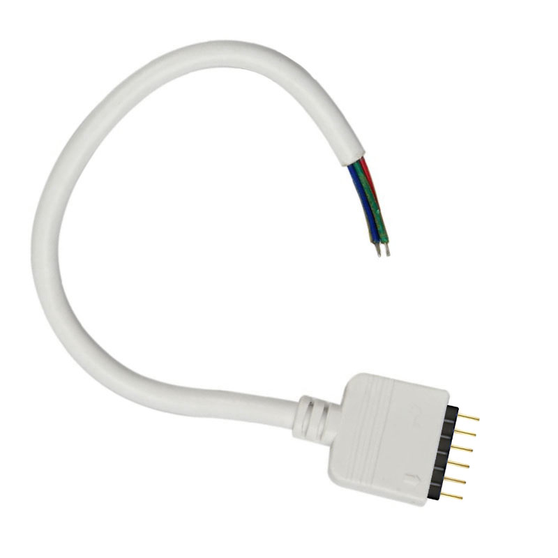 Cable redondo conexión macho 6 Pin 11mm RGB+CCT, 15cm - XauenBatt Iluminación