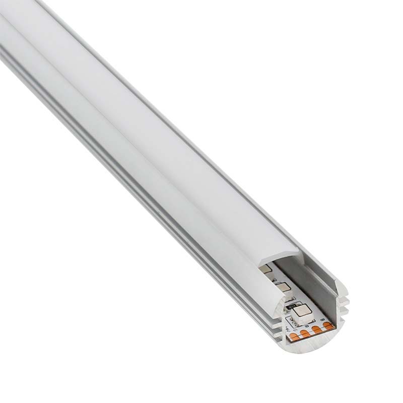 Perfil aluminio ROUND para tiras LED, 2 metros - XauenBatt Iluminación