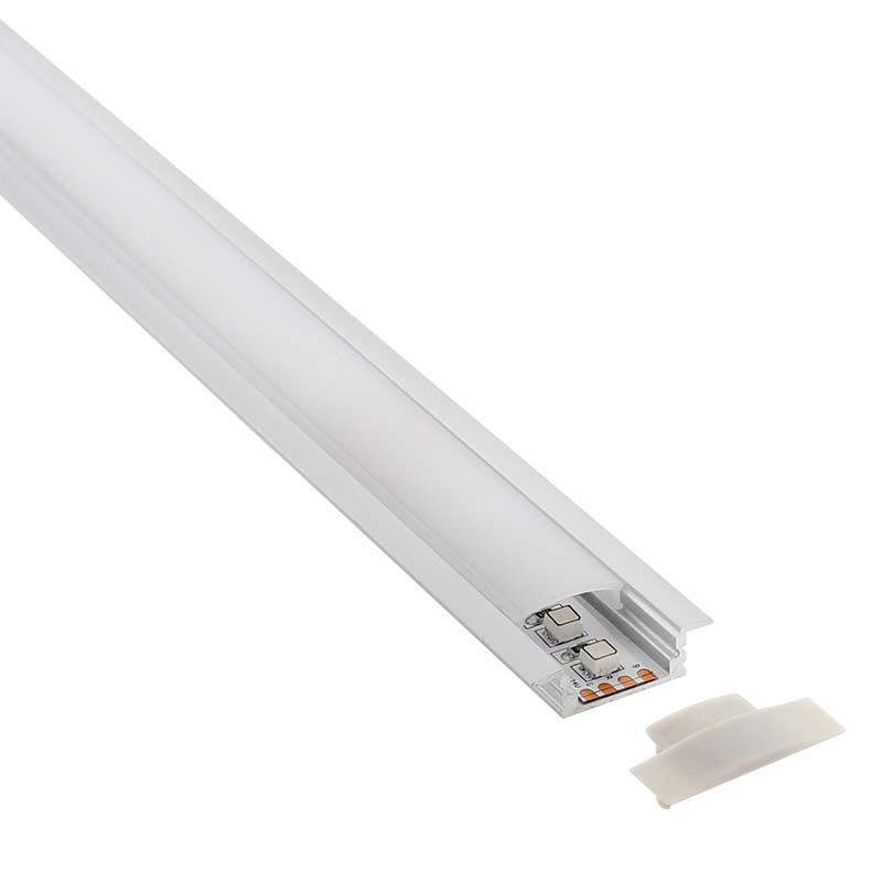 KIT - Perfil aluminio KOBE PRESS para tiras LED, 2 metros - XauenBatt Iluminación