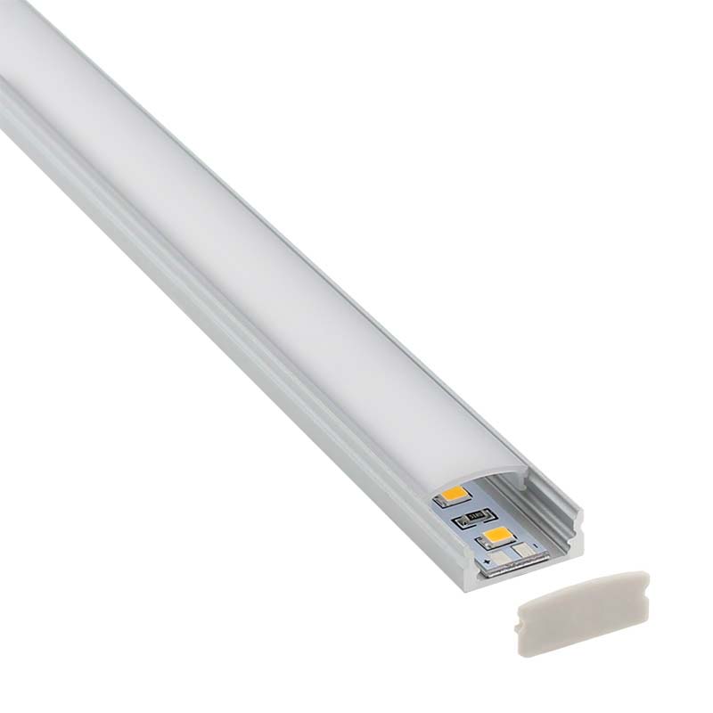 KIT - Perfil aluminio BARLIS para tiras LED, 2 metros - XauenBatt Iluminación