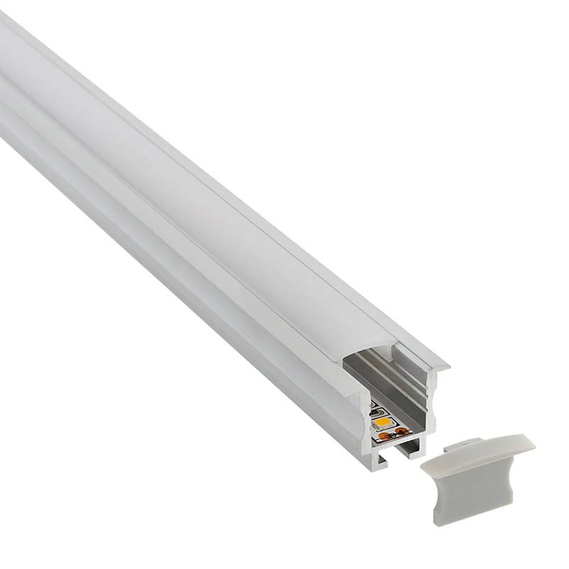 KIT - Perfil aluminio TEITO MINI para tiras LED, 2 metros - XauenBatt Iluminación
