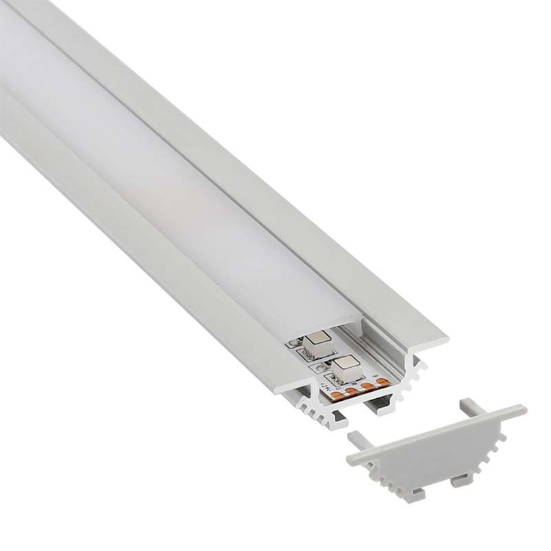 KIT - Perfil aluminio CORNER para tiras LED, 1 metro - XauenBatt Iluminación