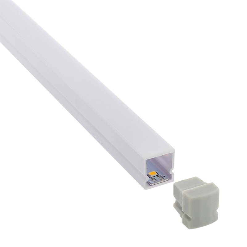 KIT - Perfil plástico CUB IP68 para tiras LED, 2 metros - XauenBatt Iluminación