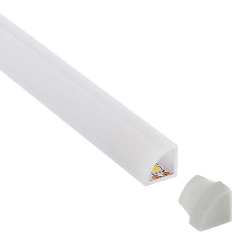 KIT - Perfil plástico ROD IP68 para tiras LED, 1 metro - XauenBatt Iluminación