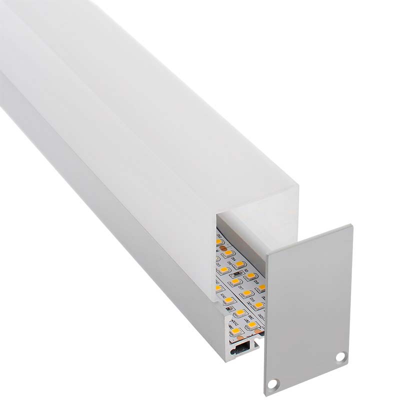 KIT - Perfil aluminio MASAT para tiras LED, 1 metro - XauenBatt Iluminación