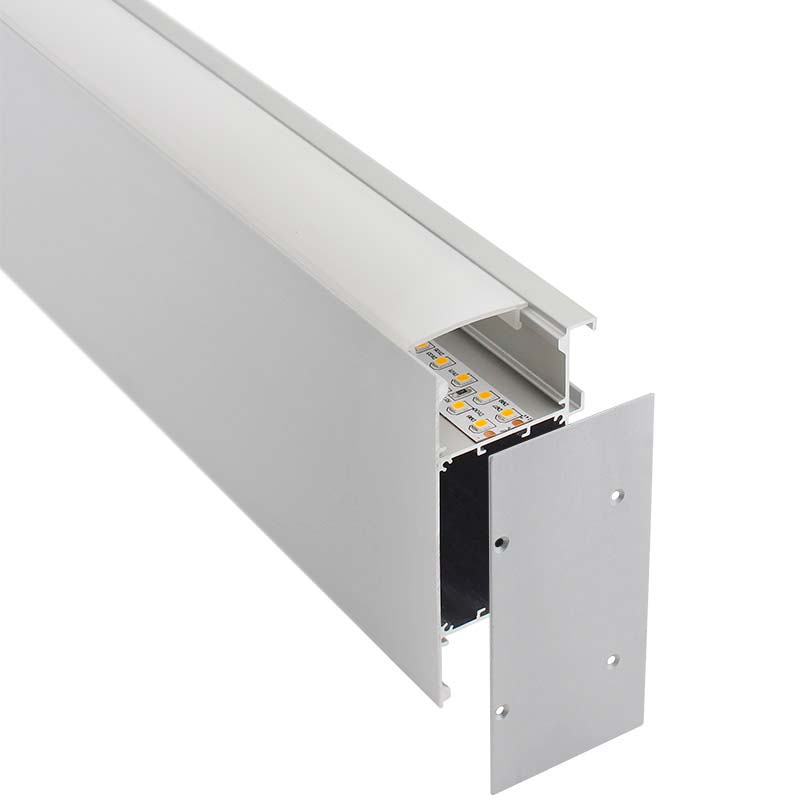 KIT - Perfil aluminio NewWALL para tiras LED, 1 metro - XauenBatt Iluminación