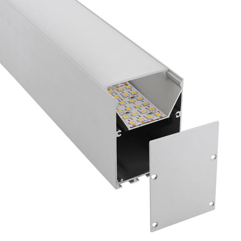 KIT - Perfil aluminio SERK para tiras LED, 2 metros - XauenBatt Iluminación