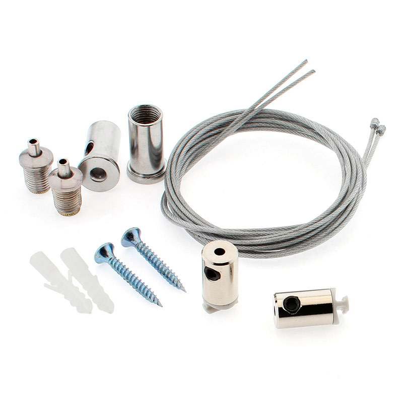 Kit para Colgar Perfiles, 2 cables de suspensión KROB 1m - XauenBatt Iluminación